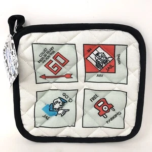 Monopoly Board game Corner Squares Hot Pad Hot Pad 7”x 8” NEW - Picture 1 of 4