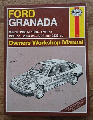 Ford Granada Mk3 1985-1994 Haynes Workshop Manual #1245 - Image 1 of 2