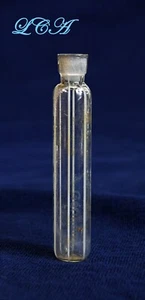Pequeña botella antigua de PERFUME o PERFUME mini RAYAS DE COLORES MONTANA campamento minero BIM - Imagen 1 de 4