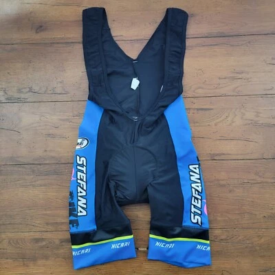 Hicari Womens Medium Cycling Bibshorts Italy 6" 14" (9/10) Thick Pad Spandex M - Image 1 of 4