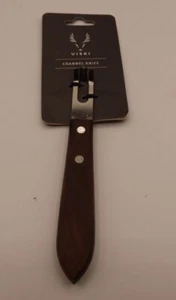 Cuchillo Viski Channel Guarnición Cóctel Cítricos Zester Madera de Nogal e Acero Inoxidable St... - Imagen 1 de 3