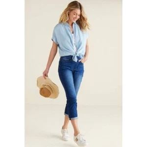 Soft Surroundings Crop Skinny Jegging Denim Dark Wash Größe PS Petite Small - Bild 1 von 9