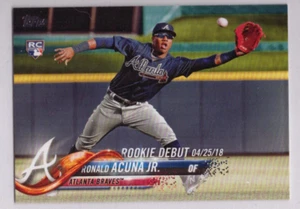 2018 Topps Update Series - Rookie Debut Ronald Acuña Jr. #US252 (RC) - Picture 1 of 2