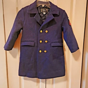 Fieldston Blue Naval Chief Petty Officer Pea Coat Childs Size 4 - Picture 1 of 7