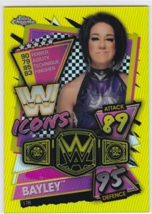 2021 Topps Chrome WWE Slam Attax YELLOW Refractor #176 BAYLEY #/99 - Picture 1 of 1