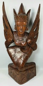 Vintage BALINESE LEGONG DANCER STATUE | 13" Wooden | Home Art Decor - Picture 1 of 6