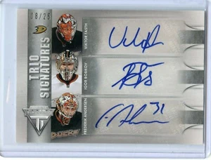 2013-14 Panini titanio novato trío firmas RTANA fasth/Bobkov/Andersen/25 - Imagen 1 de 2