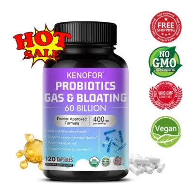 Probiotic Gas & Bloating Relief -Powerful Antioxidant and Supports Heart Health - image 1 of 4