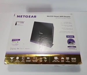 NETGEAR AC1600 R6250-100NAS Smart WiFi Router AC Dual Band Gigabit Tested Workin - Picture 1 of 7