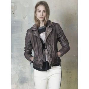 Nueva con etiquetas Chaqueta de Motociclista de Cuero Lyme Muubaa en Cobre $629 - Imagen 1 de 6