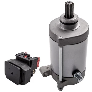 Starter Motor & Relay Solenoid for Yamaha ATV Grizzly 400 450 600 660 Kodiak 400 - Picture 1 of 7