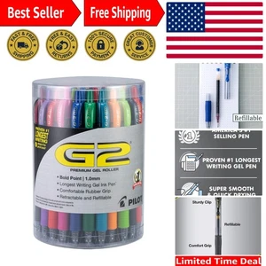 G2 Penne a Rullo in Gel, Punta Grassetta 1 mm, Vasca da 36, Colori Assortiti - Foto 1 di 5