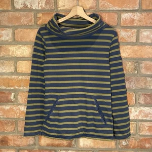 Seasalt Boslowick Sweatshirt Organic Cotton Striped Cowl Neck UK 8 - Picture 1 of 6