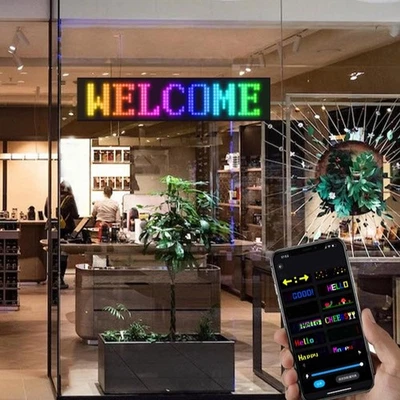 Full Color LED Sign High Brightness Flexible Custom Text Pattern Animation - Image 1 of 4