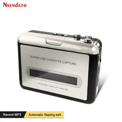 Lettore Di Cassette Portatile USB C Registratore Da Nastro a Convertitore Mp3 Da - Immagine 1 di 4