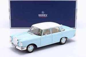 NOREV 1965 MERCEDES BENZ 220SE (W111) Light Blue/White Top 1:18*Brand New! - Picture 1 of 9