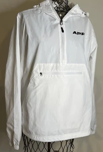 Windbreaker APP Sport-Tek 1/4 Zip Pullover Hooded •Pickleball •Women’s -S•White• - Picture 1 of 17