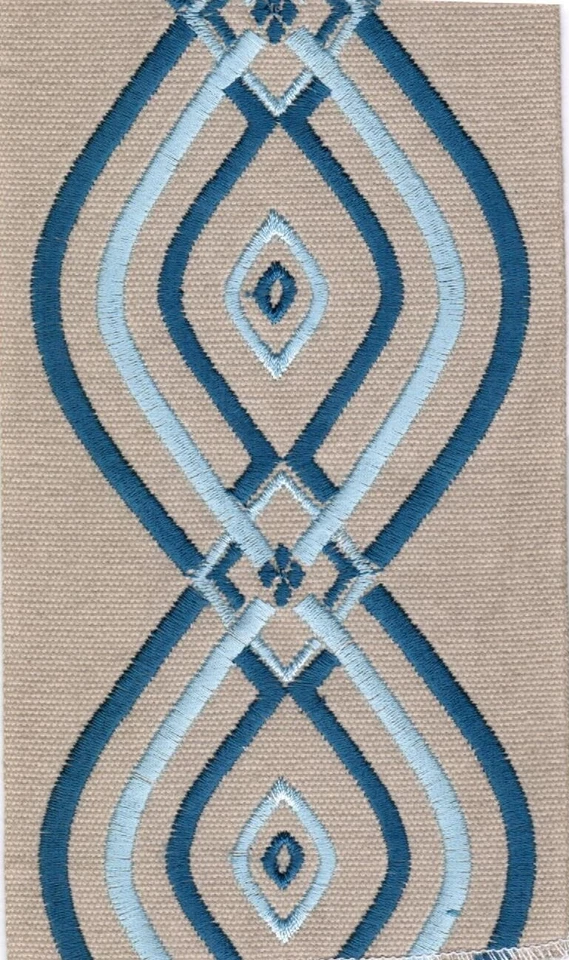 Montauk 4" Cinta Bordada Bordada Ribete (Muchos Colores Disponibles) Foto 1 de 1