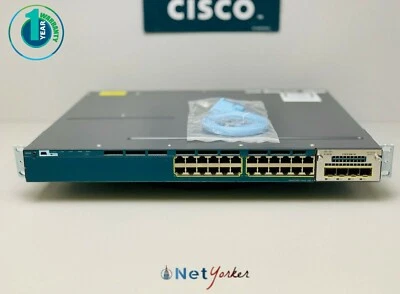 Cisco WS-C3560X-24P-L 24 Port Gigabit PoE+ Switch - Same Day Shipping - Image 1 of 4