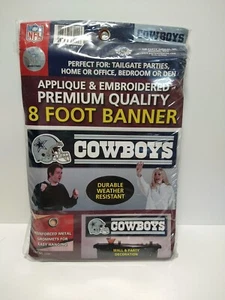 DALLAS COWBOYS NFL 8' X 2' BANNER 8 FOOT HEAVYWEIGHT NYLON SIGN - Picture 1 of 6