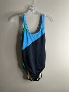 Lands End Vintage Einteiler Badeanzug 12L Criss Cross Träger Strand Sommer Retro - Bild 1 von 9