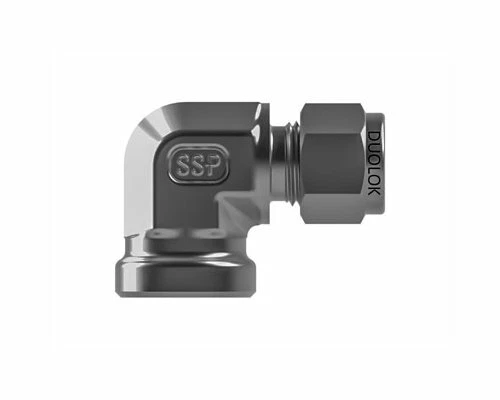 1/4" Tube OD x 1/2" FNPT  316ss Female Elbow Fitting   SSP DuoIok ISSD4FE8 - Image 1 of 1