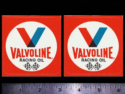 Aceite de carreras VALVOLINE - Juego de 2 calcomanías/pegatinas originales vintage años 60 70 Foto 1 de 2