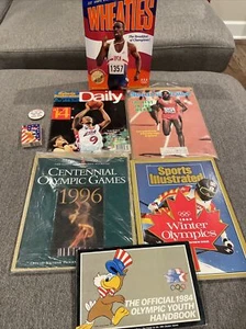 Olympic Lot,Youth Handbook, Playing Cards, Pin, Sports Illustrated, Wheaties Box - Picture 1 of 14
