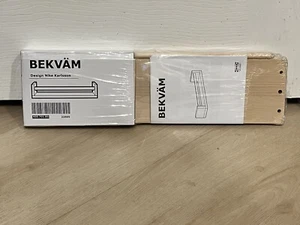 IKEA Bekvam Solid Wooden Spice Jar Storage Rack, Aspen Wall Mounted Shelf - New - Picture 1 of 4