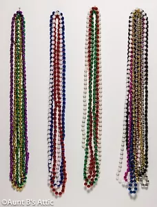Mardi Gras Beads Assorted Colorful Plastic Costume Bead Necklaces In Dozen Bags - Picture 1 of 1