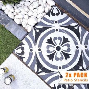 Gartenterrassenschablonen - 45 und 60 quadratische Betonbodenplatten - Canterbury - Bild 1 von 6