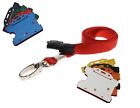 Red Lobster Clip Safety Breakaway Lanyard with 2 Card Holders - Pick n Mix