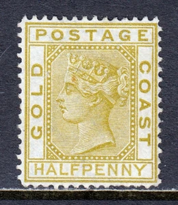 GOLD COAST — SCOTT 4 — 1879 1⁄2d BISTRE EDICIÓN QV — MNG — SCV $100 - Imagen 1 de 2