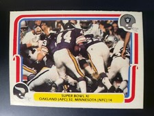 1980 Fleer Team Action Super Bowl XI Bikings Raiders card #67