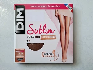 DIM SUBLIM COLLANT VOILE EFFET CONTOURING 17 DEN TAILLE 3 COULEUR MIEL DORE - Imagen 1 de 3