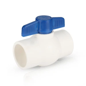Válvula de bola de PVC EFIELD 1-1/2" deslizamiento × 1-1/2" deslizamiento, Sch. 40 Construcción, Soldadura Solvente - Imagen 1 de 6