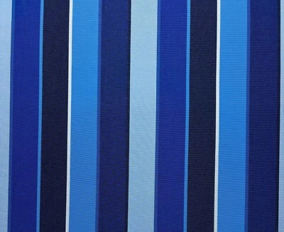 SUNBRELLA 56080 MILANO COBALT BLUE STRIPE OUTDOOR FURNITURE FABRIC 33" LONG 54"W - Image 1 of 4