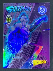 1996 Fleer Skybox Marvel Comics Wizard Superman Chromium Die-Cut Promo Card - Picture 1 of 8