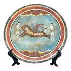 Bull Leaping Minoan Painting Knossos Ceramic Plate Ancient Greek Pottery Décor