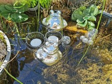 Set 2x Schwimmfrosch + Schwimmset 8tlg Kugeln Teelichthalter Teich Garten