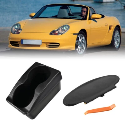 Cup Holder& Sun Visor Mirror Cover For Porsche for Boxster 996 986 911 1997-2004 Foto 1 de 4