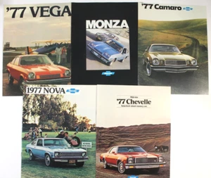 5 Original 1977 Chevrolet Chevy Sales Brochures. Chevelle, Camaro, Nova, others - Picture 1 of 7