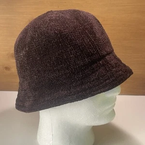 Cappello a secchiello in ciniglia Villager marrone donna OSFA vintage retrò tessuto testurizzato - Foto 1 di 7