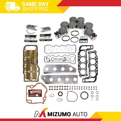 Full Gasket Set Pistons Bearings Fit 08-10 Dodge Ram Durango Jeep Commander 4.7L - Image 1 of 4