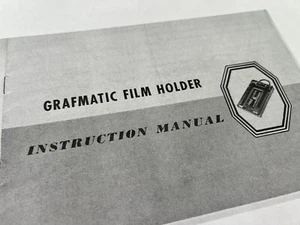 Graflex Grafmatic Film Holder Instruction Manual Reprint LASER PRINTED - Picture 1 of 1