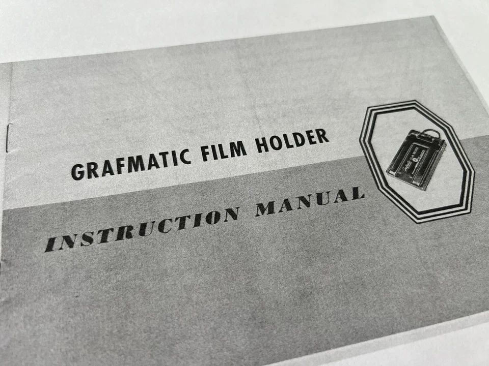 Graflex Grafmatic Film Holder Instruction Manual Reprint LASER PRINTED - Image 1 of 1