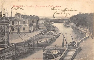 8929) VIAREGGIO (LUCCA) CANALE PANORAMA E PONTE GIRANTE. ANIMATA. VIAGGIATA. - Bild 1 von 2