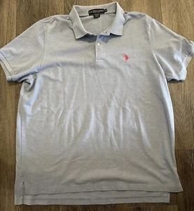US Polo Association Shirt Light Blue Short Sleeve Regular Fit Mens Size XXL - Picture 1 of 4
