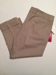 Fashion Bug Capri Women Beige Pants 14 Average size NWT - Picture 1 of 8