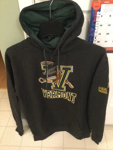 Vermont Catamounts Fleece Hoodie Large by Colosseum Sweatshirt Black Cover